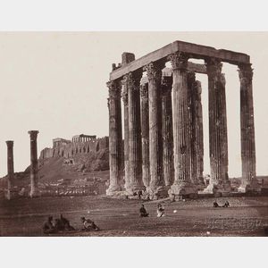 James Robertson (English, 1813-1888) Temple of Jupiter, Athens