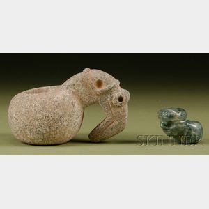 Two Pre-Columbian Mace Heads