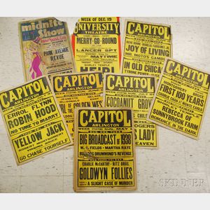 Twenty 1938 Movie Theater Window Cards