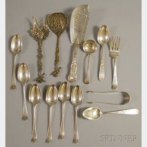 Group of Silver Flatware Serving Items