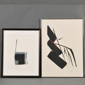 Toko Shinoda (b. 1913),Two Color Lithographs
