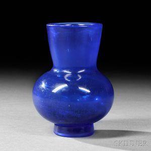 Cobalt Blue Peking Glass Vase