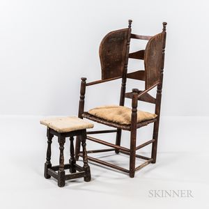 Slat-back Make-do Easy Chair