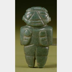 Pre-Columbian Carved Jade Fertility Figure