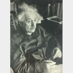 After Lotte Jacobi (American, 1896-1990) Albert Einstein at His Home in Princeton, New Jersey