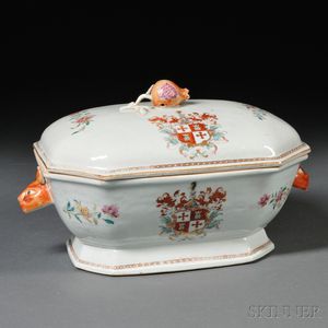 Chinese Export Porcelain Armorial Covered Tureen