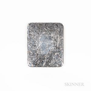 Chased Silver Cigar Case