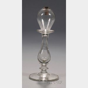 Free-blown Colorless Glass Whale Oil Lamp