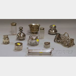 Eleven Small Sterling Silver and Silver-mounted Items