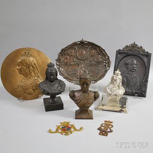 Eight Metal Royal Commemorative Items