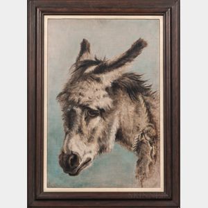 Fred Fellows (American, b. 1934) Portrait of a Donkey
