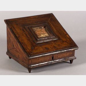 Continental Fruitwood and Inlay Desk Box