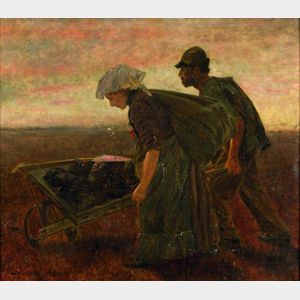 Walther Firle (German, 1859-1929) The Stone Gatherers