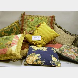 Large Lot of Assorted Pillows and Cushions.