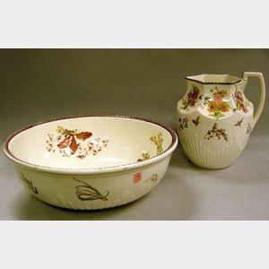 Wedgwood Queen's Ware Pitcher and Basin