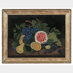 American School, 19th Century Still Life with Fruit