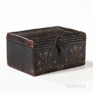 Leather Tack-decorated Trunk