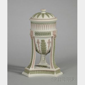 Wedgwood Three-Color Jasper Tripod Vase and Cover