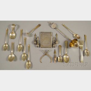 Small Group of Assorted Mostly Sterling Silver Flatware