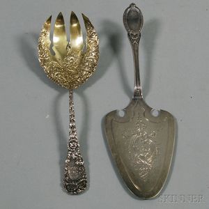 Two Sterling Silver Flatware Serving Items