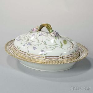 Two Royal Copenhagen "Flora Danica" Porcelain Covered Serving Dishes
