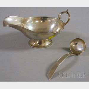 Mexican Sterling Silver Sauce Boat and Ladle