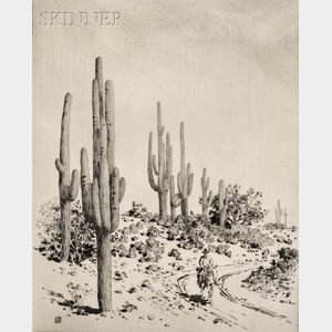 George Elbert Burr (American, 1859-1939) Road to Apache Reservation - Arizona