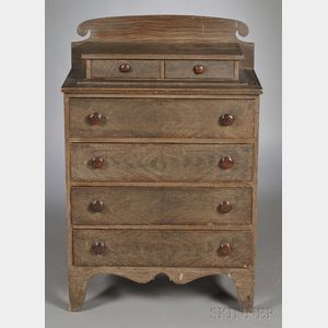 Small Classical Grain-painted Poplar Chest of Drawers
