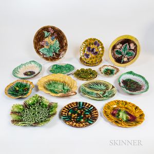 Fifteen Majolica Dishes