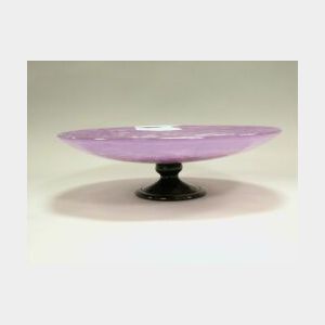 Schneider Purple Glass Compote.