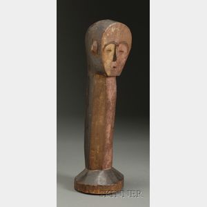 African Carved Wood Head