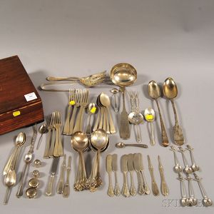 Group of Assorted Coin and Sterling Silver Flatware