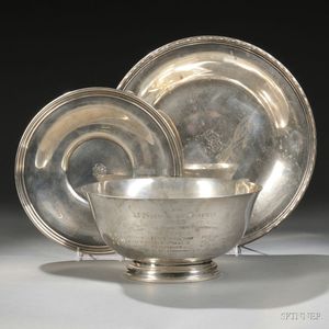 Three Pieces of American Sterling Silver Hollowware