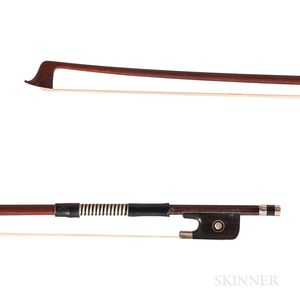 Nickel-mounted Violin Bow, Possibly Pfretzschner Workshop