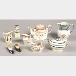 Nine English Pottery Items