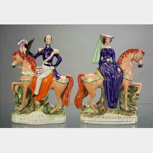 Pair of Staffordshire Figures Depicting the Duke & Duchess of Cambridge