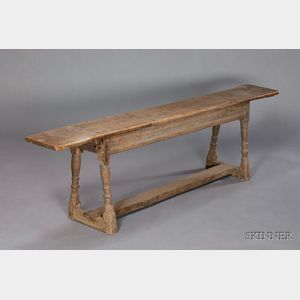 English Jacobean Oak Long Bench
