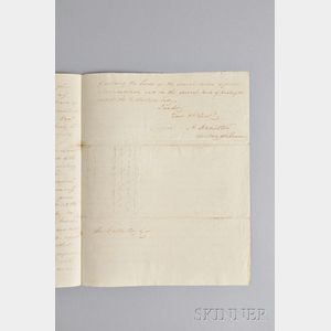 Hamilton, Alexander (1755-1804) Period Manuscript Copy of a Treasury Department Circular to the Collectors of the Customs, 13 May 1791.