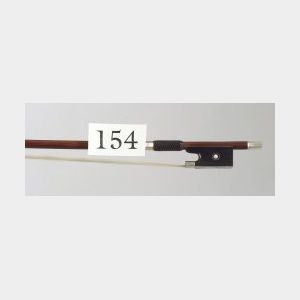 French Silver Mounted Violin Bow, Eugene Sartory