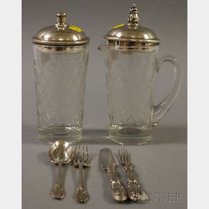 Small Group of Silver and Silver-lidded Tableware