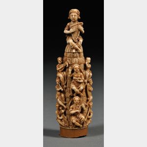 Carved Goat Ivory Group with Musicians