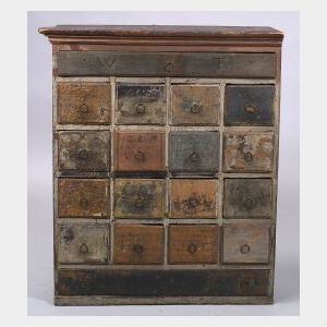 Painted Limner&#39;s Work Chest