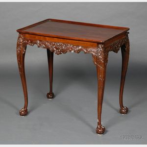 George III Carved Mahogany Tea Table