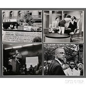 Malcolm X (1925-1965) and Others, Fourteen Photographs Taken by Robert Haggins (1922-2006)
