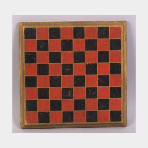 Painted Wooden Checkerboard
