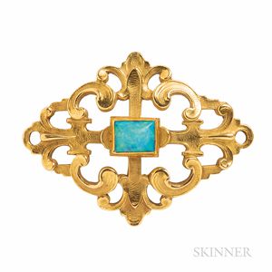 Wiese 18kt Gold and Opal Brooch
