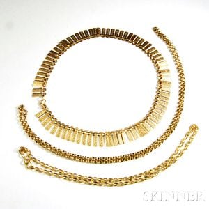 Three 9kt Gold Necklaces