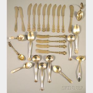 Group of Miscellaneous Mostly Sterling Silver Small Flatware Items