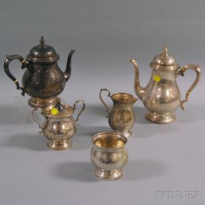 Five-piece M. Fred Hirsch Sterling Silver Tea Service