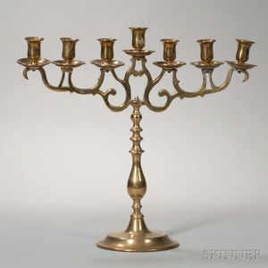 Brass Seven-light Candelabra